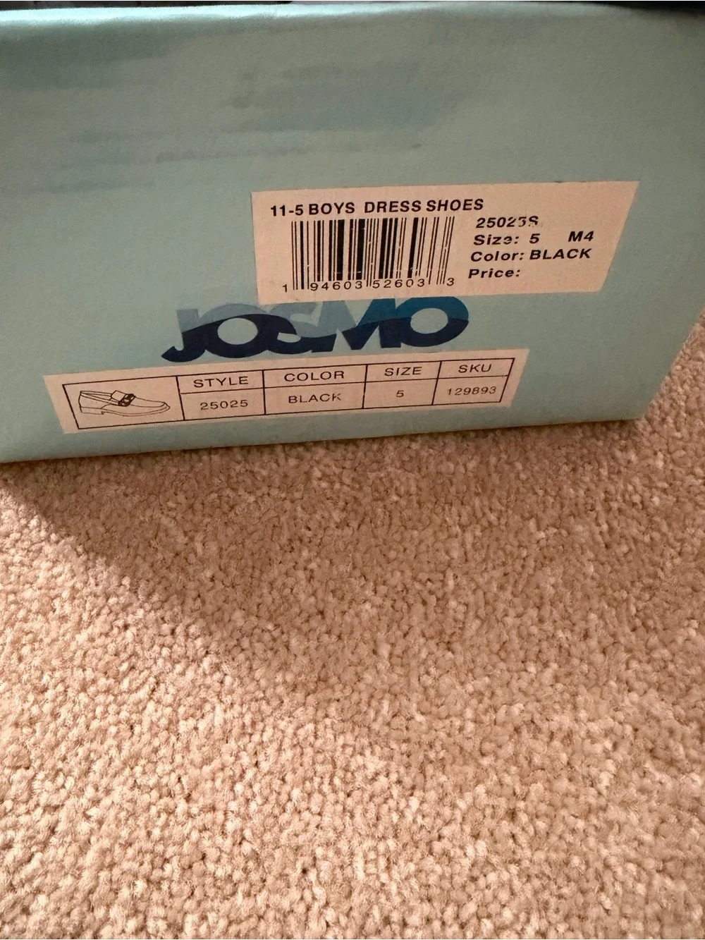 Josmo Boys Black Dress Loafers with Silver Bit